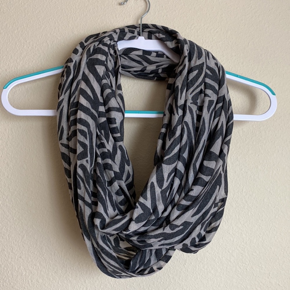 Zebra Style Print Infinity Scarf